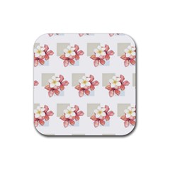 Floral Rubber Coaster (square) by Sparkle