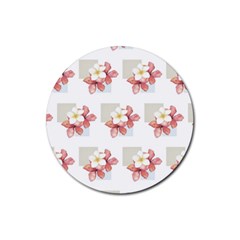 Floral Rubber Round Coaster (4 Pack) by Sparkle