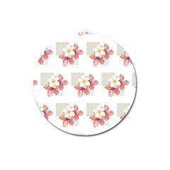 Floral Magnet 3  (round) by Sparkle