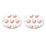 Floral Cufflinks (Oval) Front(Pair)