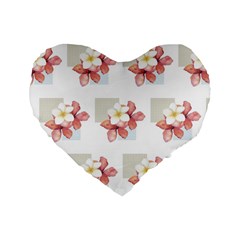 Floral Standard 16  Premium Heart Shape Cushions by Sparkle