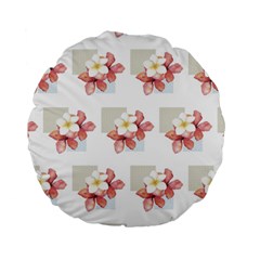 Floral Standard 15  Premium Flano Round Cushions by Sparkle