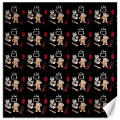 Cat Pattern Canvas 12  X 12  by Sparkle