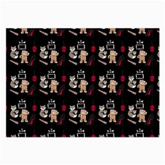 Cat Pattern Large Glasses Cloth (2 Sides) by Sparkle