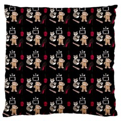 Cat Pattern Large Cushion Case (one Side) by Sparkle