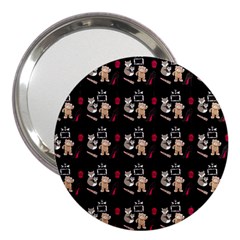 Cat Pattern 3  Handbag Mirrors by Sparkle