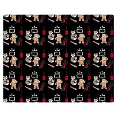 Cat Pattern Double Sided Flano Blanket (medium)  by Sparkle