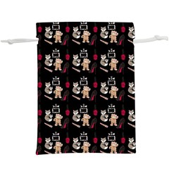 Cat Pattern  Lightweight Drawstring Pouch (xl) by Sparkle