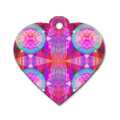 Pink Diamond Dog Tag Heart (two Sides) by Thespacecampers