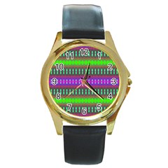 Alienate Me Round Gold Metal Watch by Thespacecampers