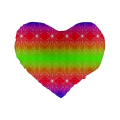 Angelic Pride Standard 16  Premium Flano Heart Shape Cushions by Thespacecampers