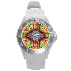 Blast Off Round Plastic Sport Watch (l) by Thespacecampers