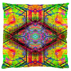 Blast Off Large Flano Cushion Case (one Side) by Thespacecampers