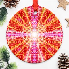 Bursting Energy Round Ornament (two Sides) by Thespacecampers