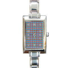 Dots On Dots Rectangle Italian Charm Watch