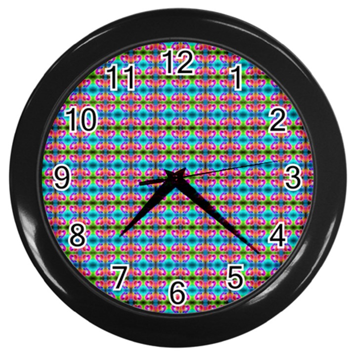 Dots On Dots Wall Clock (Black)