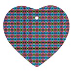 Dots On Dots Heart Ornament (Two Sides) Front