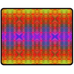 Electric Sunset Double Sided Fleece Blanket (medium)  by Thespacecampers