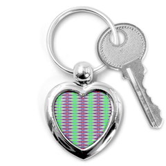 Electro Stripe Key Chain (heart) by Thespacecampers