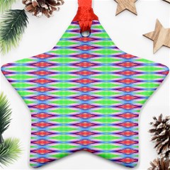 Electro Stripe Star Ornament (two Sides) by Thespacecampers