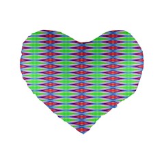 Electro Stripe Standard 16  Premium Flano Heart Shape Cushions by Thespacecampers