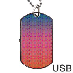 Energetic Flow Dog Tag Usb Flash (two Sides) by Thespacecampers