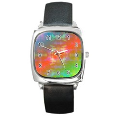 Faded Consciousness Square Metal Watch by Thespacecampers