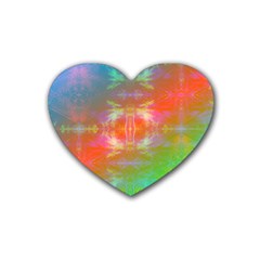 Faded Consciousness Rubber Coaster (heart) by Thespacecampers