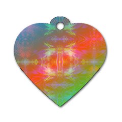 Faded Consciousness Dog Tag Heart (two Sides) by Thespacecampers