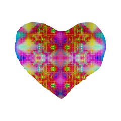 Fractaling Standard 16  Premium Flano Heart Shape Cushions by Thespacecampers