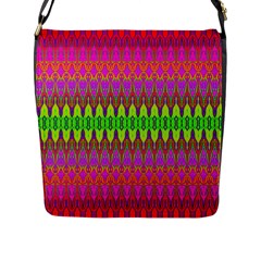 Groovy Godess Flap Closure Messenger Bag (l) by Thespacecampers