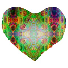 Art In Space Large 19  Premium Flano Heart Shape Cushions by Thespacecampers