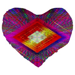 Diamond In The Rough Large 19  Premium Flano Heart Shape Cushions by Thespacecampers