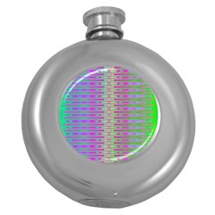 Glitch Machine Round Hip Flask (5 Oz) by Thespacecampers