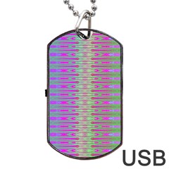 Glitch Machine Dog Tag Usb Flash (two Sides) by Thespacecampers