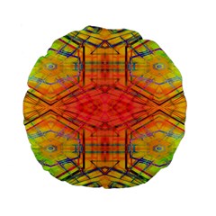 Hexafusion Standard 15  Premium Flano Round Cushions by Thespacecampers