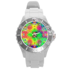 Higher Love Round Plastic Sport Watch (l) by Thespacecampers