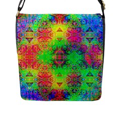 Higher Love Flap Closure Messenger Bag (l) by Thespacecampers