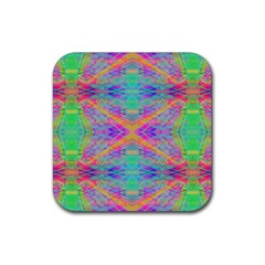 Hippie Dippie Rubber Coaster (square) by Thespacecampers