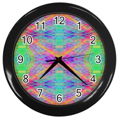 Hippie Dippie Wall Clock (black) by Thespacecampers