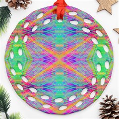 Hippie Dippie Round Filigree Ornament (two Sides) by Thespacecampers