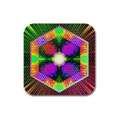 Honeycomb High Rubber Square Coaster (4 Pack) by Thespacecampers