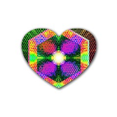 Honeycomb High Rubber Coaster (heart) by Thespacecampers