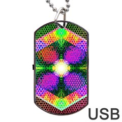 Honeycomb High Dog Tag Usb Flash (one Side) by Thespacecampers