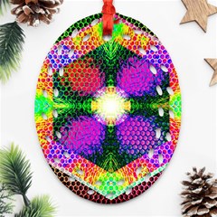 Honeycomb High Oval Filigree Ornament (two Sides) by Thespacecampers