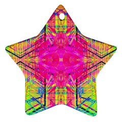 Kaleidoscopic Fun Star Ornament (two Sides) by Thespacecampers