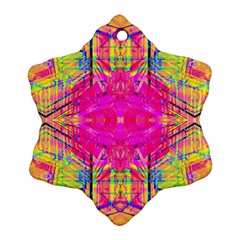 Kaleidoscopic Fun Snowflake Ornament (two Sides) by Thespacecampers