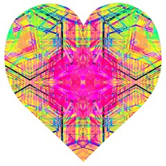 Kaleidoscopic Fun Wooden Puzzle Heart by Thespacecampers