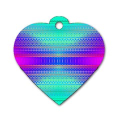 Liquid Lens Dog Tag Heart (One Side)