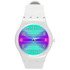 Liquid Lens Round Plastic Sport Watch (m) by Thespacecampers